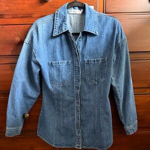 Torn by Ronny Kobo Blue Denim Top